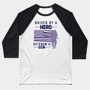 Purple Up For Military Kids Military Child Month - Veteran's Son Baseball T-Shirt